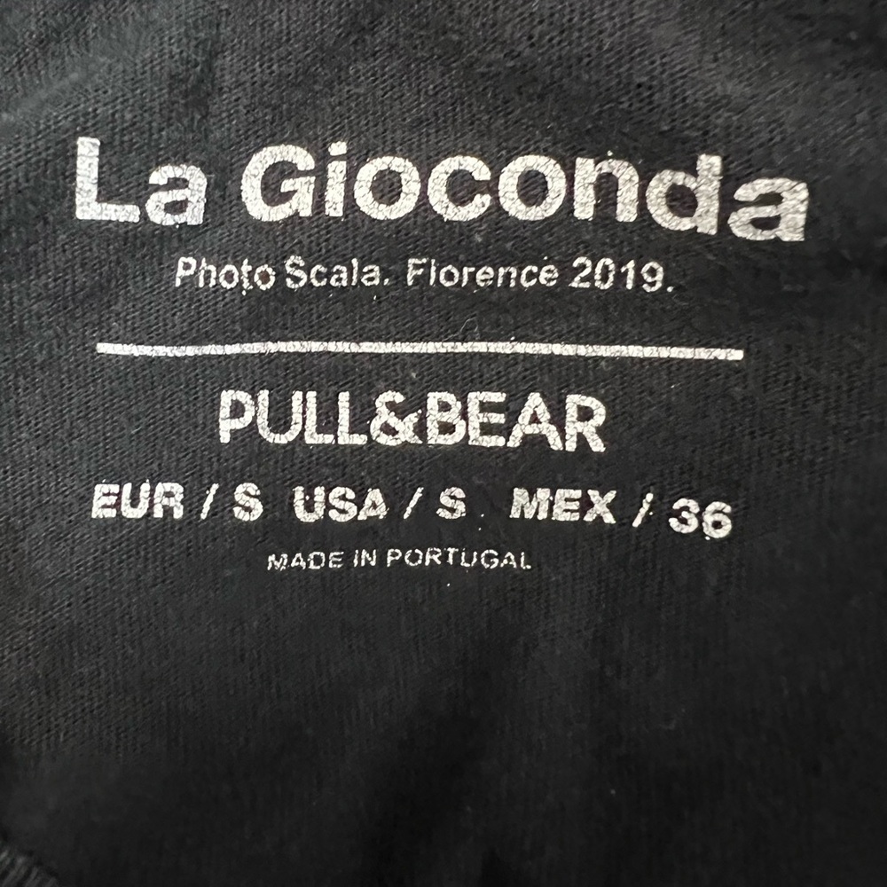 La Gioconda Mona Lisa “I’m not a poser” Graphic T-Shirt Pull & Bear Men’s Small - Picture 6 of 6
